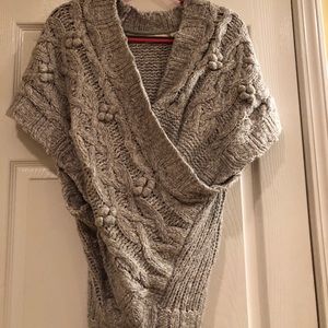 Anthropologie Sleeping on snow Cable Sweater Sz ML